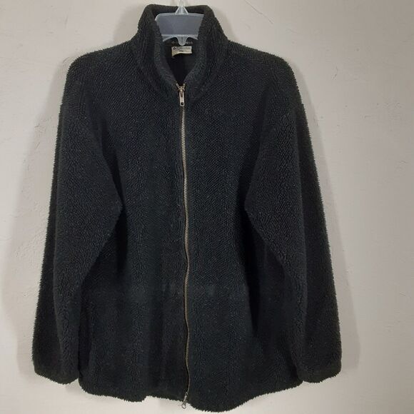 Vtg Columbia Synchilla Mens M Black Full Zip Fleece Jacket Outdoor Y2K USA - Picture 1 of 9